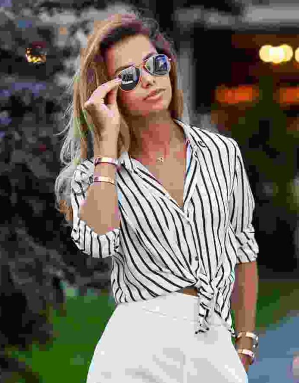 Striped Print Casual Shirt